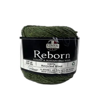 100% צמר REBORN- בגוון ירוק