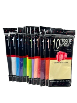 ניירות משי לפי צבע- 50X66 מגיע 10 יחידות בשקית