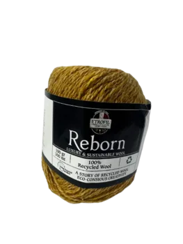 100% צמר REBORN- בגוון חרדל