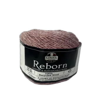100% צמר REBORN- בגוון ורוד