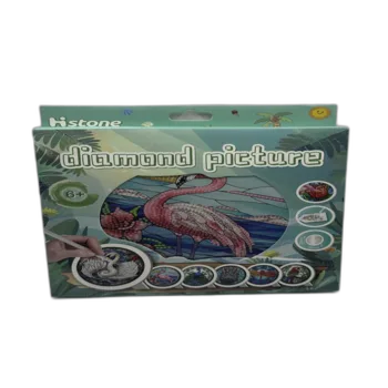 הכנת תמונה עם מסגרת עגולה משיבוץ יהלומים- פלמינגו