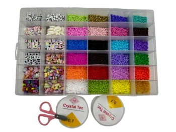 חרוזים ליצירה- ערכת חרוזים קטנים עם אותיות- הערכה הכי גדולה שלנו