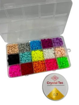 ערכת חרוזי סיליקון - 15 גוונים מגיע עם חוט גומי במיוחד לילדות בגיל 8-9