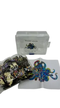 פאזל מעץ בצורות שונות ומאתגרות- תמנון