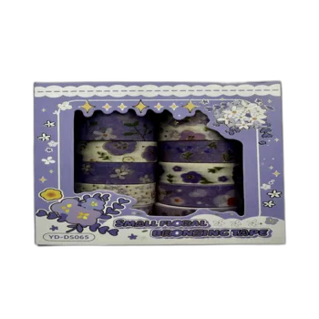 סט 10 וואשי טיפ מהממים - פרחים סגולים