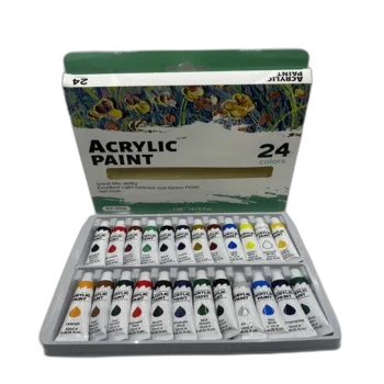 סט 24 גוונים של צבעי אקריליק