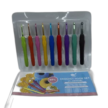 סט מסרגות עם ידית אחיזה 9 מידות מיוחדות