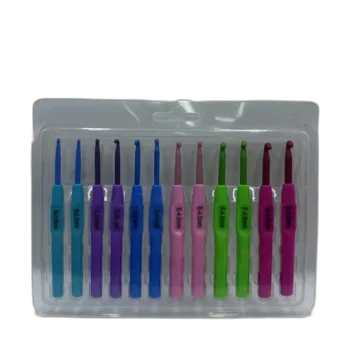 סט 12 מסרגות עם ידית אחיזה