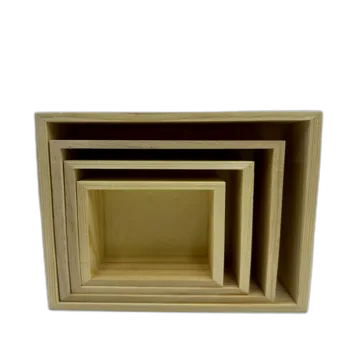 קוביות מעץ איכותי ועבה- מרובעות ליצירה ואחסון