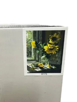 ערכה ליצירה- ציור במספרים על קנווס 40X30- חמניות 6173