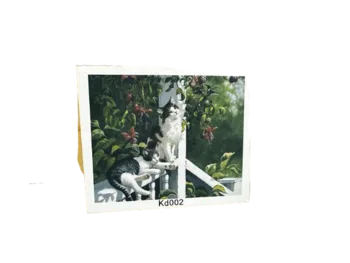 שיבוץ יהלומים על קנווס 30X40 - חתולים