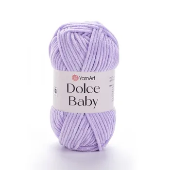 YARNART-DOLCE-BABY-חוט קטיפה דק דולצ'ה- סגול 744