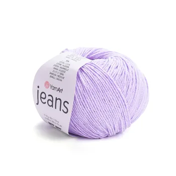 YARNART-JEANS-חוט סריגה קייצי ג'ינס מתאים במיוחד לבובות ובגדי קייץ- 55% כותנה (89)- סגול