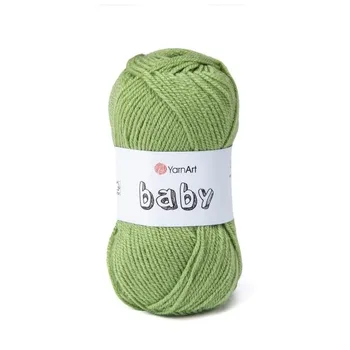YARNART-BABY- צמר לסריגה לתינוקות בייבי-במבצע בצבע- ירוק 69