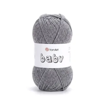 YARNART-BABY- צמר לסריגה לתינוקות בייבי-במבצע בצבע- אפור 29