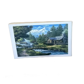 שיבוץ יהלומים על קנווס 30X40 -נוף ביער