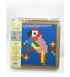 ערכת יצירה לילדים להכנת תמונה מפסיפס - 25X25 ס"מ דגם- תוכי