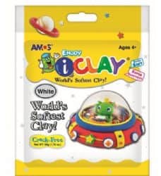ICLAY- חימר קל המתייבש באוויר במיוחד למוטוריקה עדינה נעים מאוד למגע- בצבע לבן