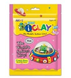 ICLAY- חימר קל המתייבש באוויר במיוחד למוטוריקה עדינה נעים מאוד למגע- בצבע ורוד