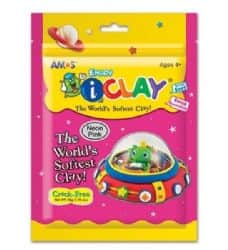 ICLAY- חימר קל המתייבש באוויר במיוחד למוטוריקה עדינה נעים מאוד למגע- בצבע ורוד זוהר