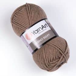 צמר מרינו -MERINO BULKY צמר עבה עם 25% צמר אמיתי בצבע-חום-(218)