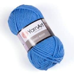 צמר מרינו -MERINO BULKY צמר עבה עם 25% צמר אמיתי בצבע-כחול (600)