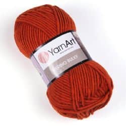צמר מרינו -MERINO BULKY צמר עבה עם 25% צמר אמיתי בצבע- חמרה (3027)