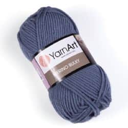 צמר מרינו -MERINO BULKY צמר עבה עם 25% צמר אמיתי בצבע-סגול כחול(621)