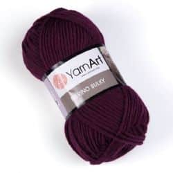 צמר מרינו -MERINO-BULKY צמר עבה עם 25% צמר אמיתי בצבע- חציל (10094)