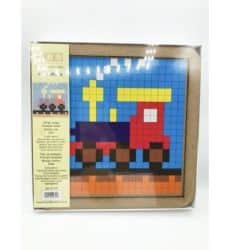 ערכת יצירה לילדים להכנת תמונה מפסיפס - 25X25 ס"מ דגם- קטר