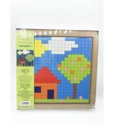 ערכת יצירה לילדים להכנת תמונה מפסיפס - 25X25 ס"מ דגם- בית