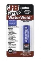 פלסטלינה אפוקסית Waterweld- דבק פלסטלינה שמתקשה לרמה של אבן- נגד מים ולמשתחים רבים.