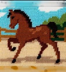 ערכת רקמה 15X20- סוס חום