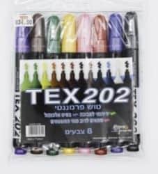 טוש פרמננטי- 8 צבעים