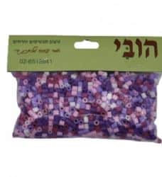שקית חרוזי גיהוץ בגווני ורוד- סגול כ-1500 יחידות