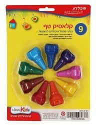 צבעי פסטל לפעוטות 9 יח' - קלאסיק טף- לא רעיל ,רחיץ ומיוחד להחזקה עם האצבעות