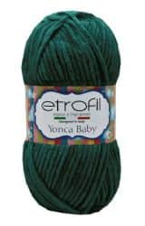 YONCA BABY- צמר קטיפה לתינוקות יאנקה בייבי- ירוק בקבוק- 428