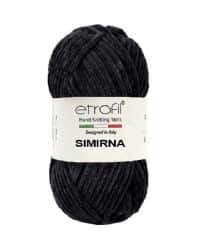 SIMIRNA- צמר קטיפה מנצנץ סימירנה- שחור- 092