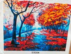 ערכה ליצירה- ציור במספרים על קנווס 30X40- דגם -נוף (E5004) -במבצע