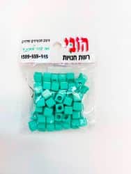 חרוזי אקריל- קוביות- טורקיז