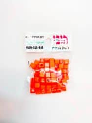 חרוזי אקריל- קוביות- כתום