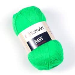 YARNART-BABY- צמר לתינוקות בייבי-במבצע- 8233 ירוק זוהר