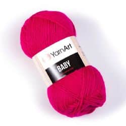 YARNART-BABY- צמר לתינוקות בייבי-במבצע-8041 ורוד כהה