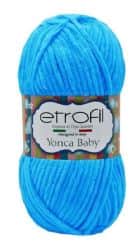 YONCA BABY- צמר קטיפה לתינוקות יאנקה בייבי- תכלת כהה- 520