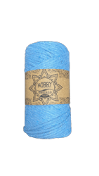 חוט מקרמה 4MM- CHICAGO סינגל טוויסט בצבע- תכלת