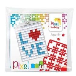מחזיק מפתחות-pixel - LOVE