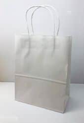 חבילת שקיות מתנה- לבן 42X31X12