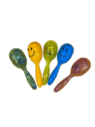 10 רעשנים מפלסטיק בצבעים שונים
