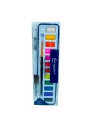 ערכת צבעי מים +מכחול ומכחול מים- 12 גוונים