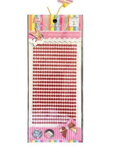 מדבקות שיבוץ לקישוט ויצירה- מתאימות לכל משטח דגם- אדום מידה 3